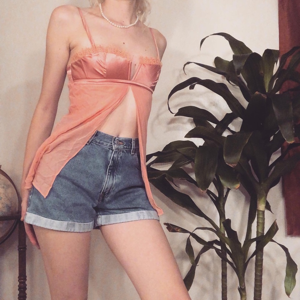 Peach Silky Balconette Camisole Lingerie